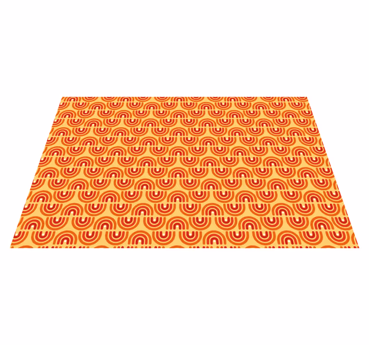 70s big waves vintage rug - TenStickers