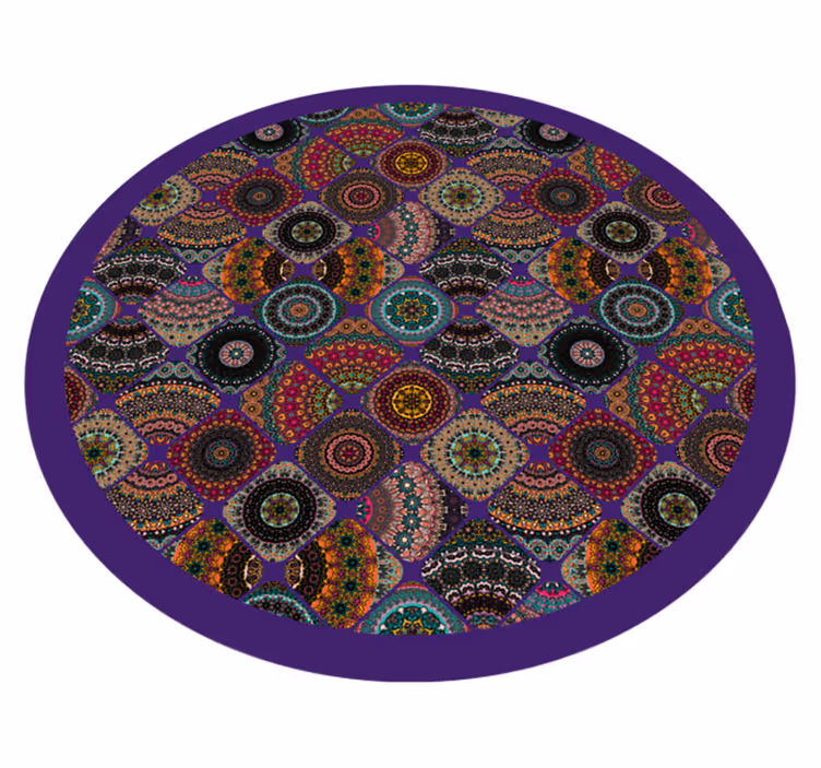 Vintage colourful patchwork tile carpet - TenStickers