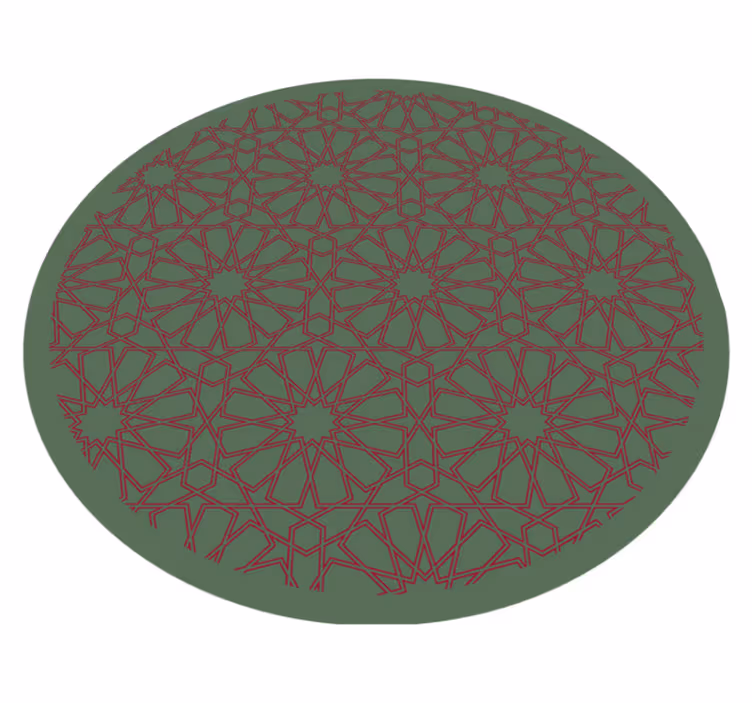 Mosaic rug with complex geometric design - TenStickers