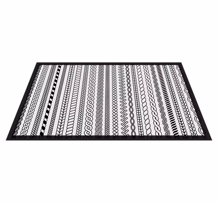 Stripes and loops bathroom mat - TenStickers