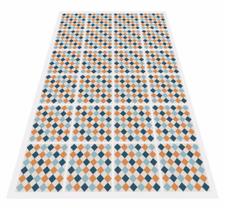 colourful tiles mosaic vinyl rug - TenStickers