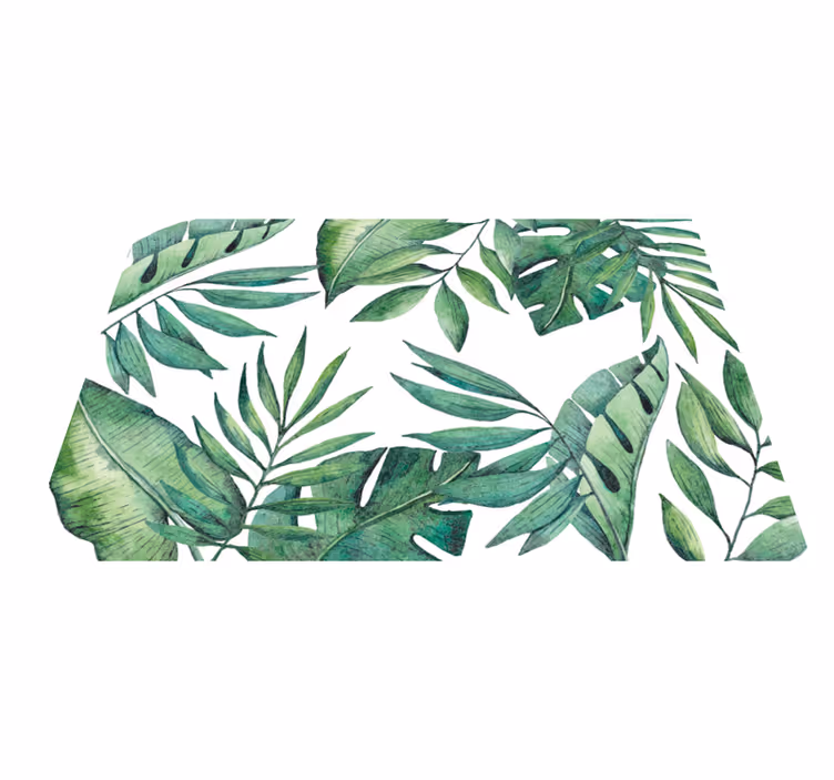 Lush Leaf Motif nature rug - TenStickers