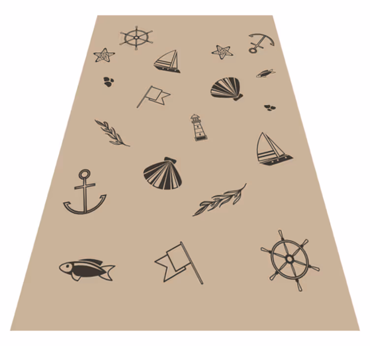 Kids rug with nautical designs - TenStickers