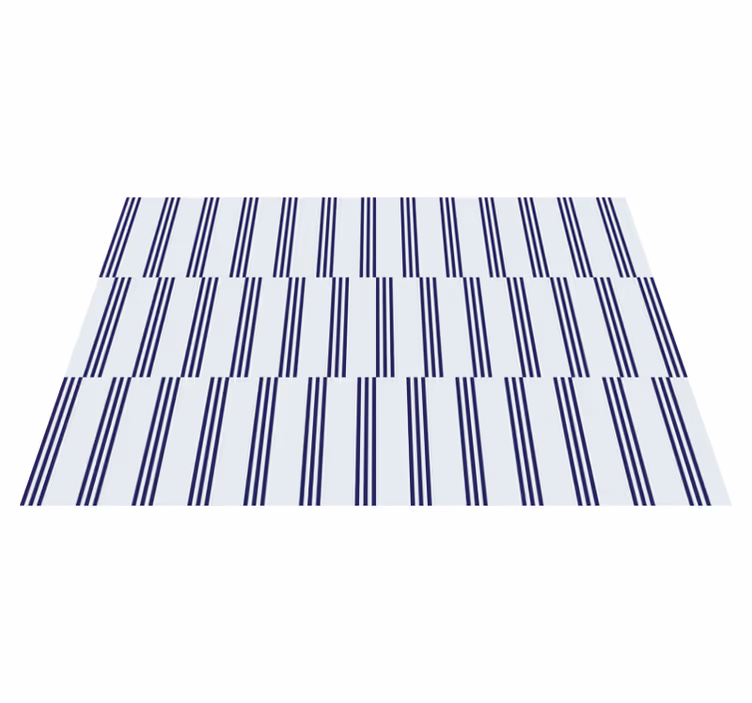 Navy stripy design living room rug - TenStickers