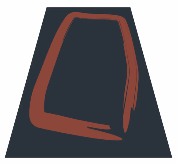 Sleek abstract shape living room rug - TenStickers