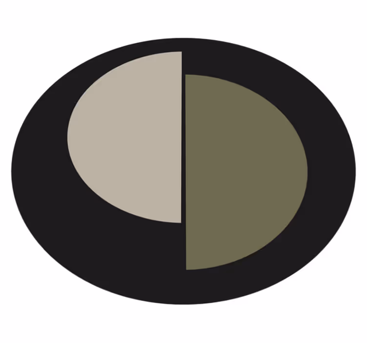 Two-Tone Oval minimalistic rug - TenStickers