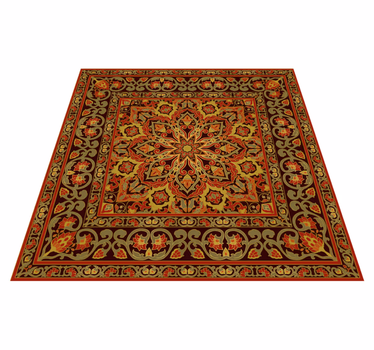 Intricate Pattern Art mosaic rug - TenStickers