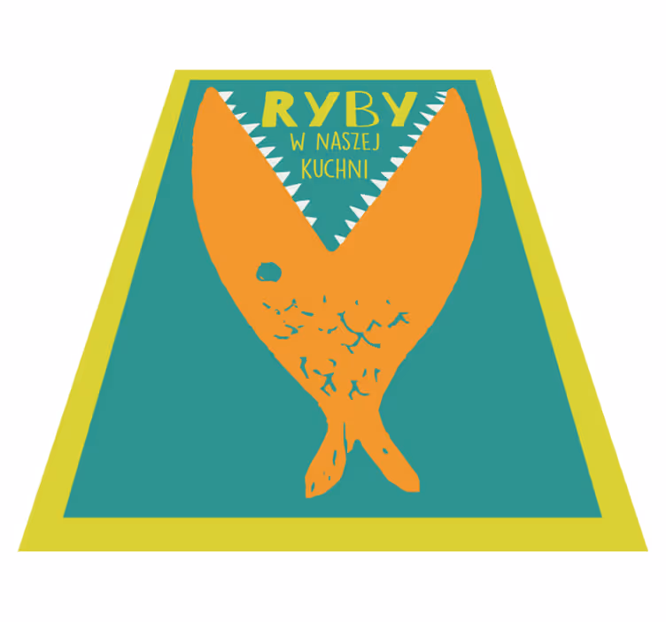Fish culinary sign kitchen vinyl mat - TenStickers
