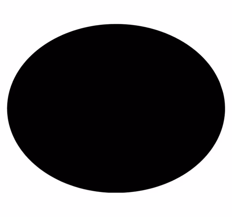 Circular design black rug - TenStickers