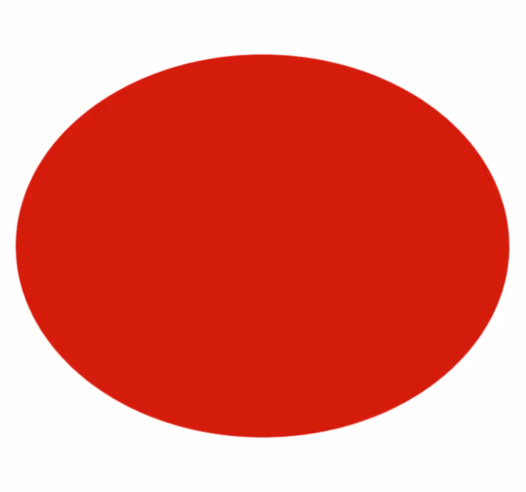 Solid Red Circle circular rug - TenStickers