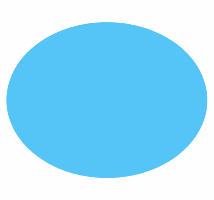 Circular monocolor design blue rug - TenStickers