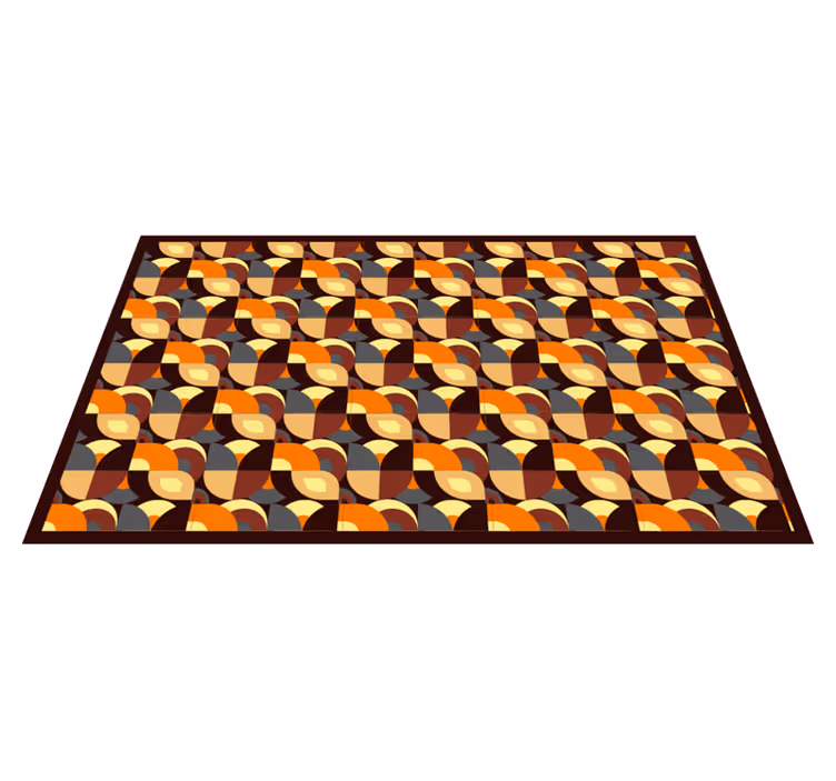 70s pop geometric shapes vintage rug - TenStickers