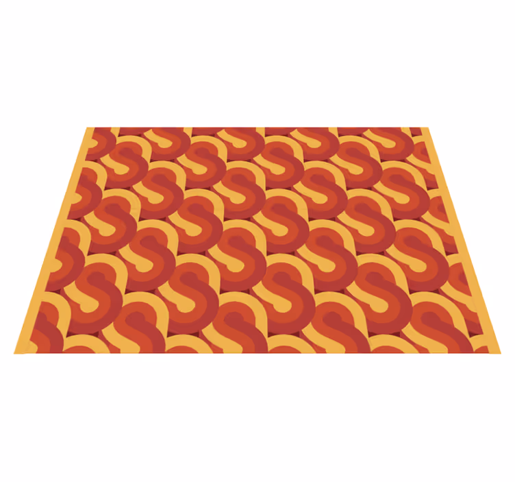 70s pop pinbeam vintage rug - TenStickers