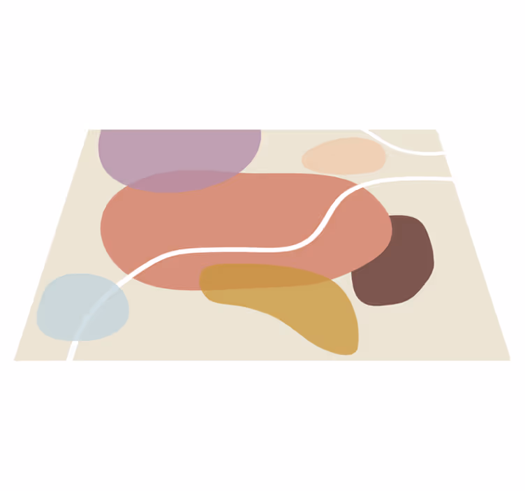 Organic shapes modern rug - TenStickers