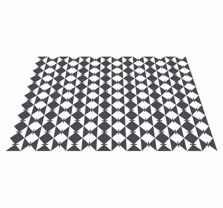 Nordic style squared knots nordic vinyl rug - TenStickers