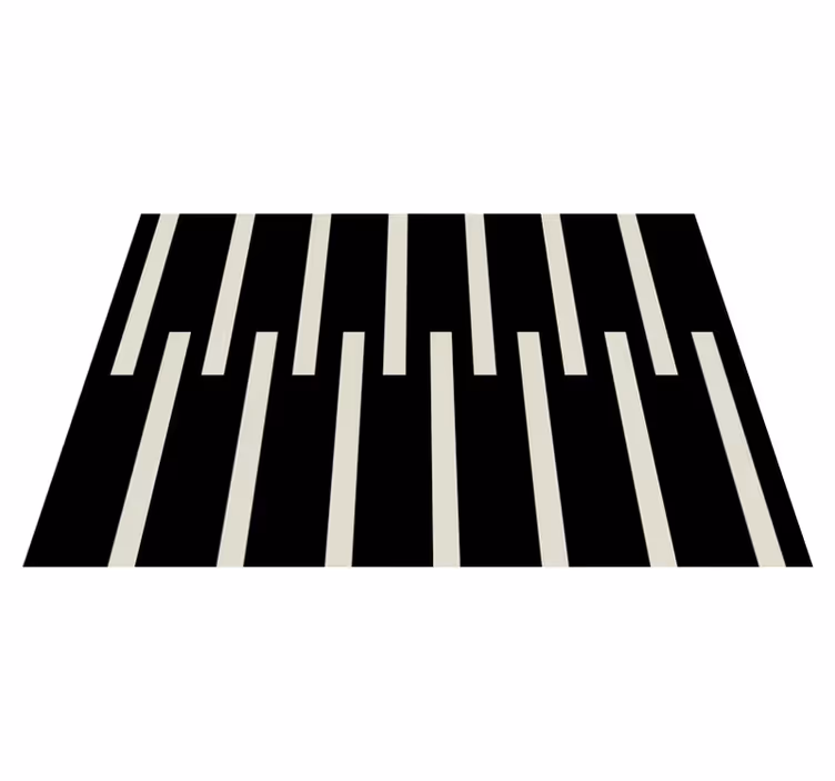 Stylish striped design teenage bedroom rug - TenStickers