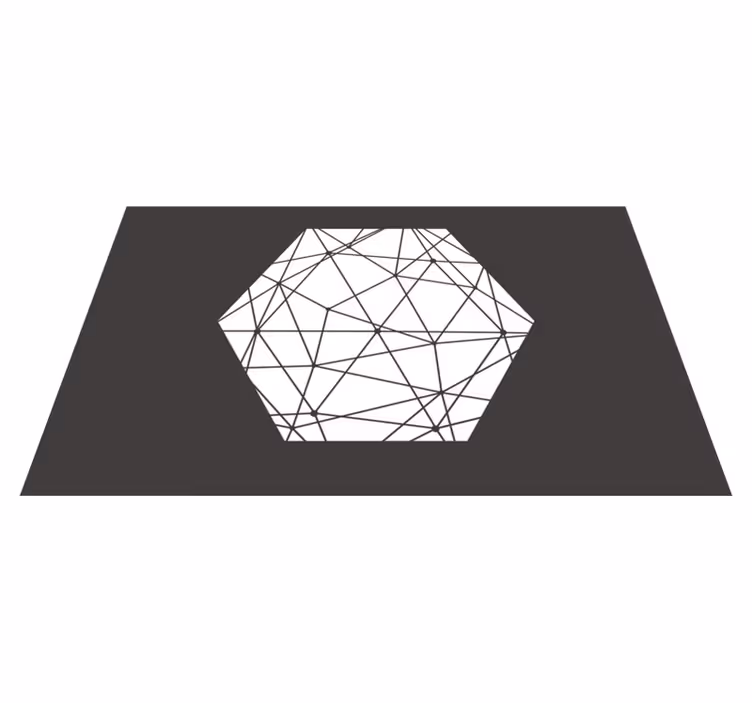 Abstract Hexagonal Pattern geometric rug - TenStickers