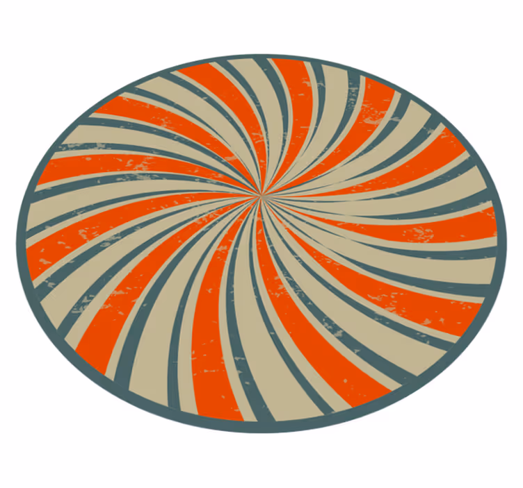 Spiral swirl design vintage rug - TenStickers