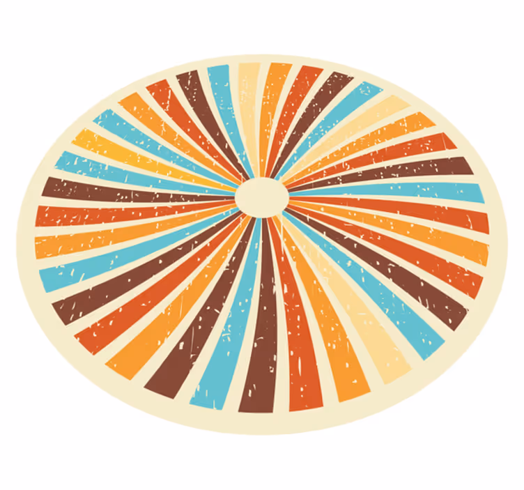Retro radiant pattern vintage rug - TenStickers