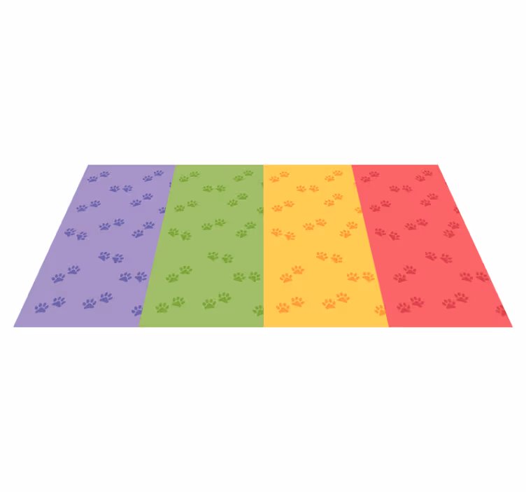 Paw pattern animal vinyl rug - TenStickers