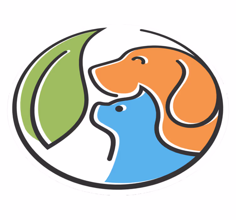 Stylized animal faces animal mat - TenStickers