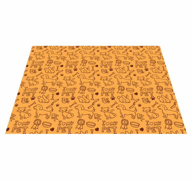 Pet love pattern animal mat - TenStickers