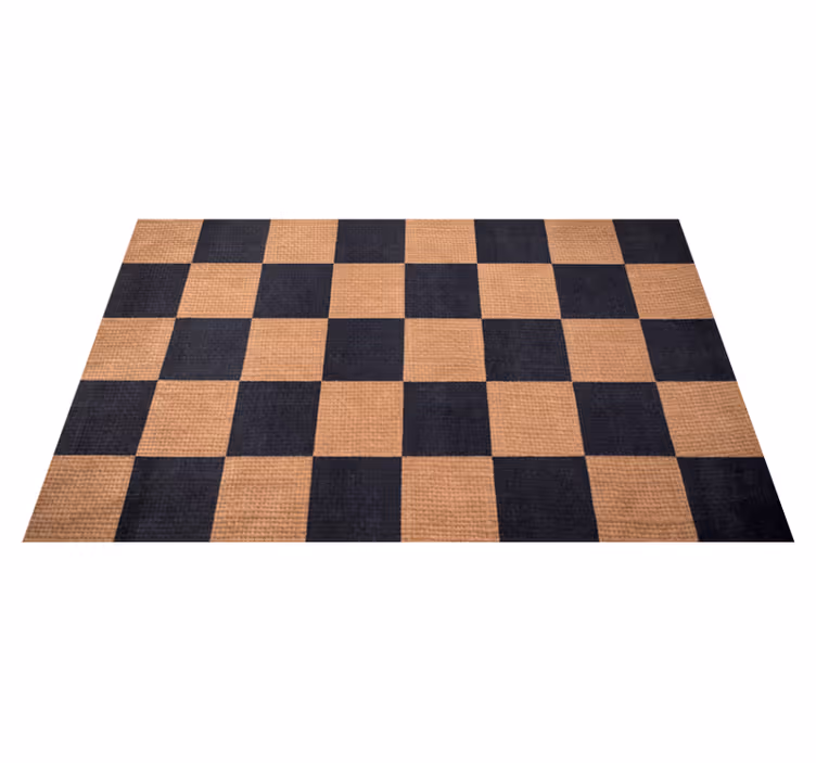 Squared tobacco geometric rugs - TenStickers