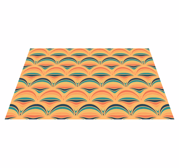 Colorful wave patterns vintage rug - TenStickers