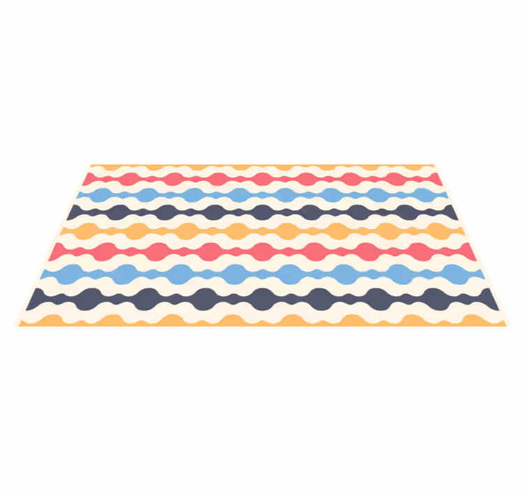 Colorful retro lines vintage rug - TenStickers