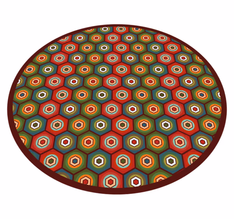 HEXAGONAL COLOR PATTERN geometric rug - TenStickers