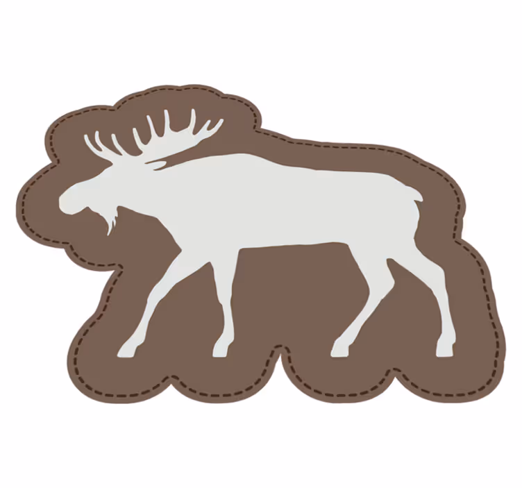 Moose silhouette animal mat - TenStickers