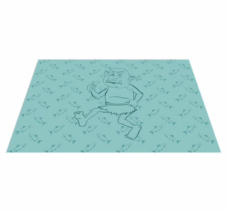 Runaway Cartoon Character kids rug - TenStickers