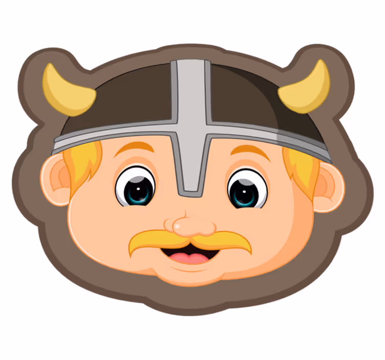 Blond viking character kids carpet - TenStickers