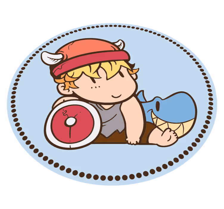 Kid viking warrior kids carpet - TenStickers