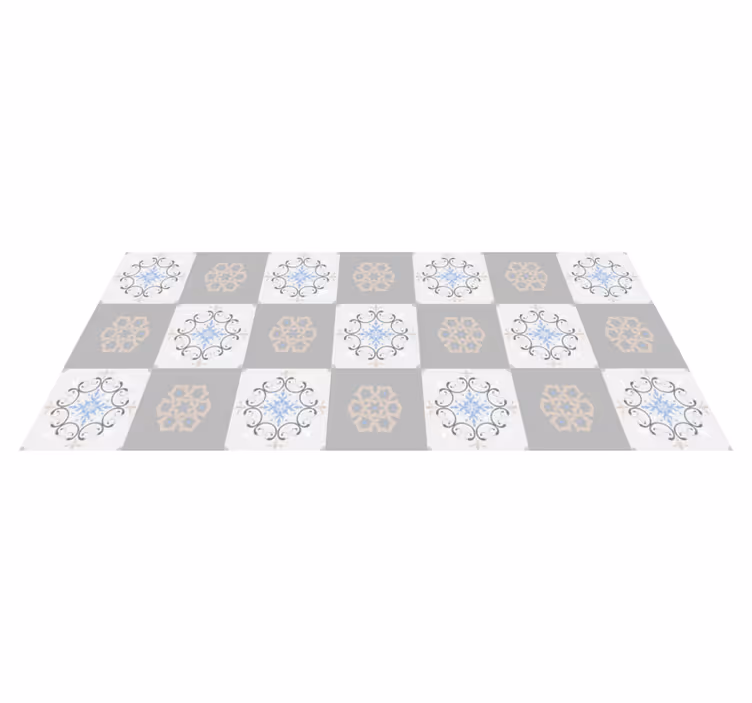 Sophisticated Textured Tiles tile carpet - TenStickers