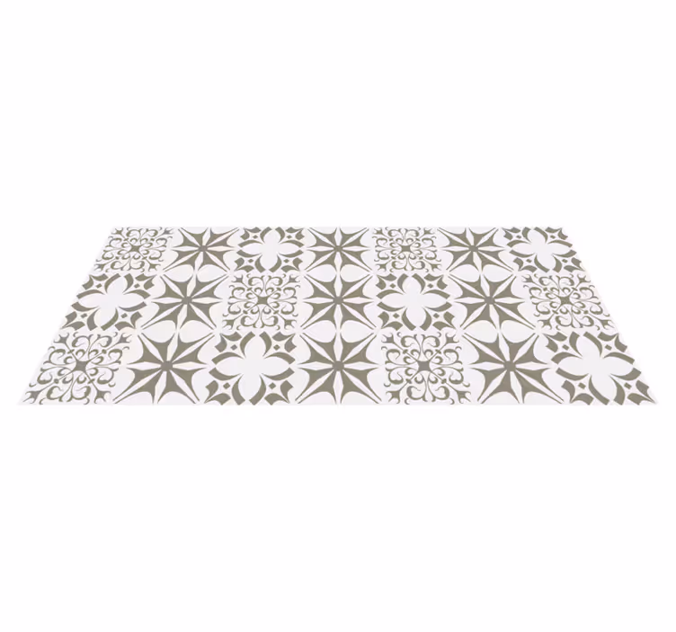 Star Patterned Tiling mosaic rug - TenStickers