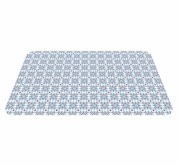 Azure elegant arrangement mosaic rug - TenStickers