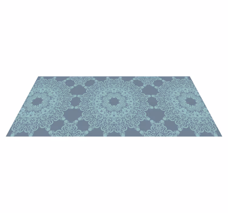 Elegant Blue Pattern mandala rug - TenStickers