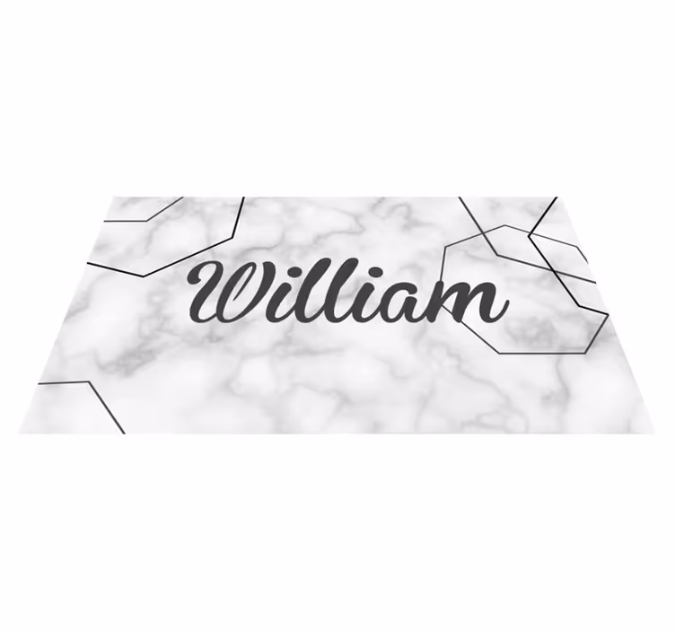 Marble custom name bedroom carpet - TenStickers
