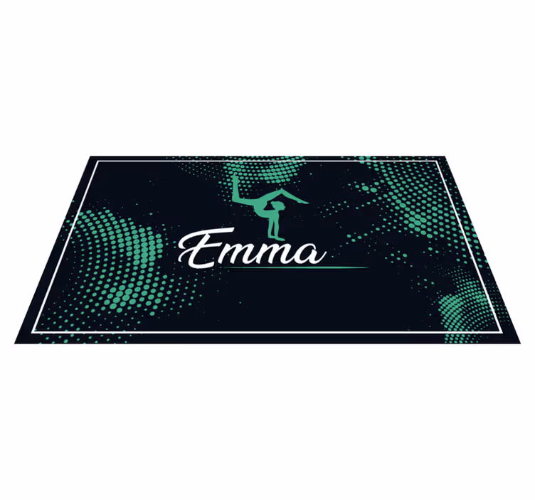 Gymnastics with name bedroom carpet - TenStickers
