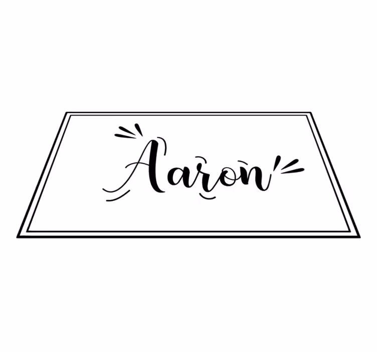 Minimalistic custom name bedroom carpet - TenStickers