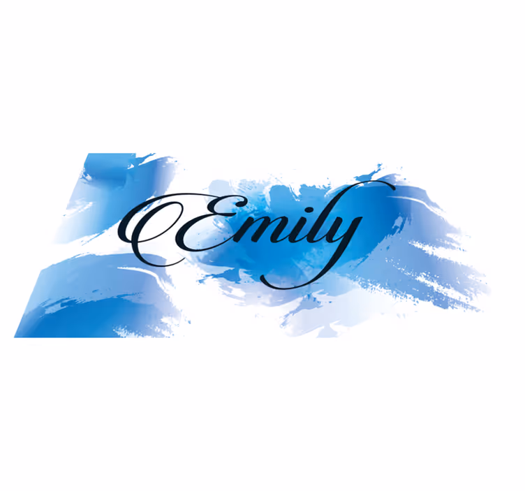 Blue splash with name teenage bedroom rug - TenStickers