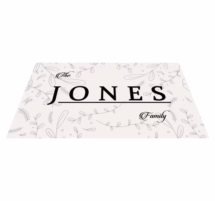 Elegant family name entrance hall rug - TenStickers