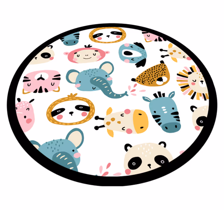 Colorful safari animals kids carpet - TenStickers