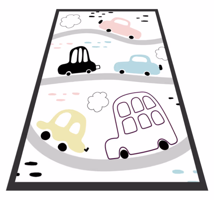 Scandinavian roads nursery rug - TenStickers