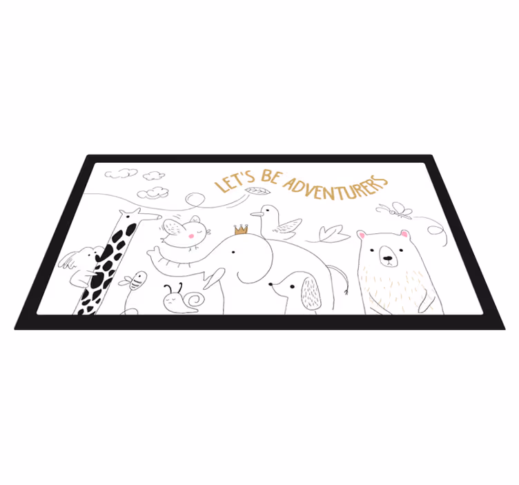 Animal Adventure Scene nursery rug - TenStickers
