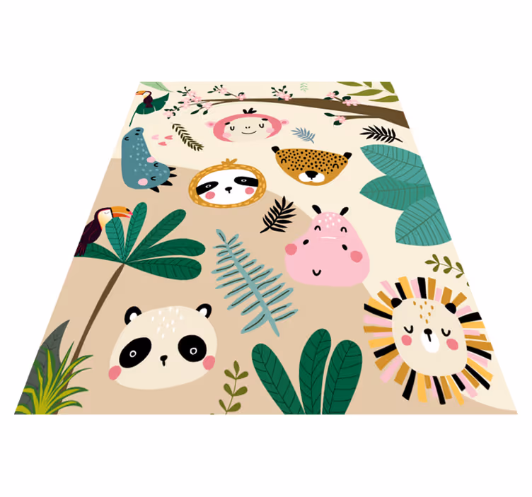 Animal Friends Pattern nursery rug - TenStickers