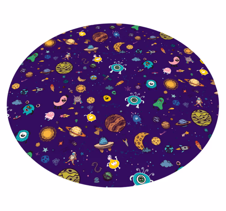 Cosmic Creatures Adventure kids rug - TenStickers