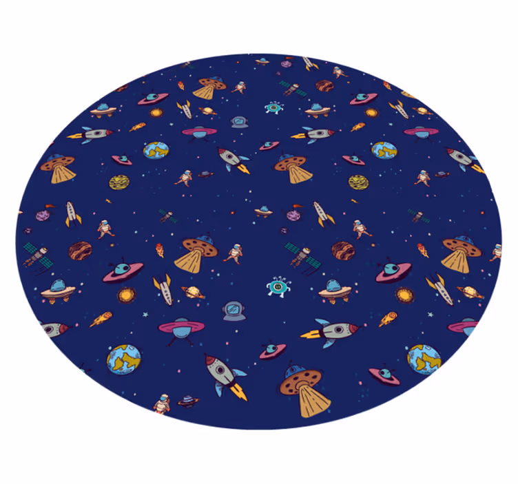 Cosmic expedition concept kids rug - TenStickers