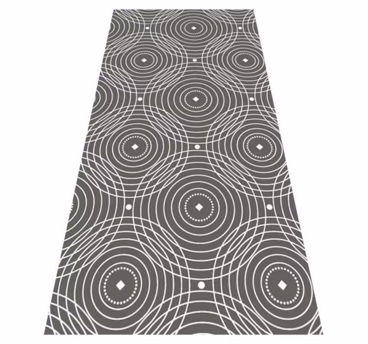 Circular Patterned Stripes geometric rug - TenStickers